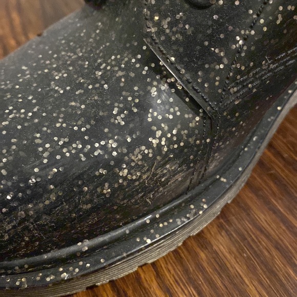 ☔️SAM EDELMAN☔️ black sparkle rain boots - Picture 2 of 3